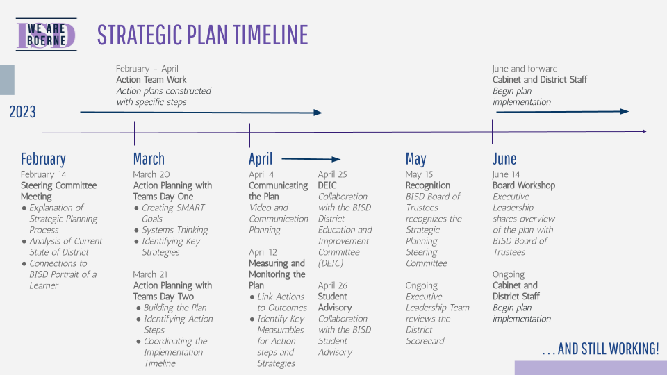Strategic Plan Timeline 